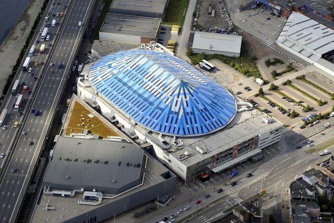 Luchtfoto van het Antwerpse sportpaleis