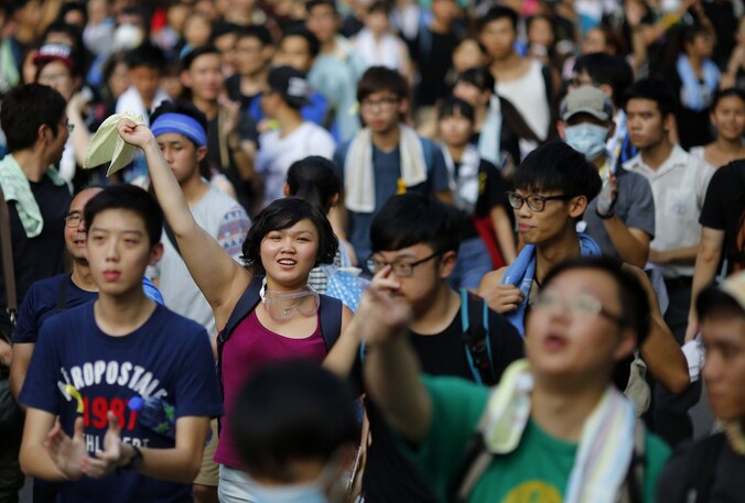 De demonstranten blijven de straten van Hongkong bezetten.