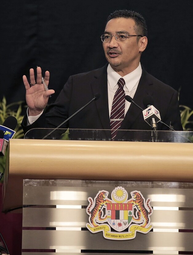 De Maleisische minister van Transport, Hishammoeddin Tun Hoessein.