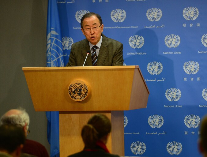 Ban Ki-moon, secretaris- generaal van de VN.
