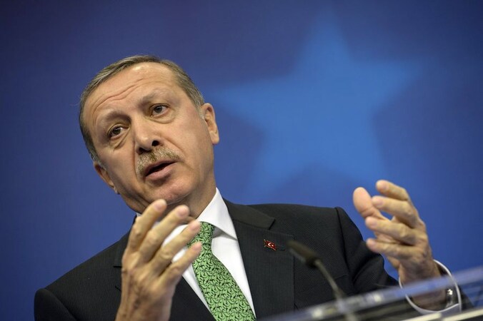 De Turkse premier Tayyip Erdogan was vandaag op bezoek in Brussel.