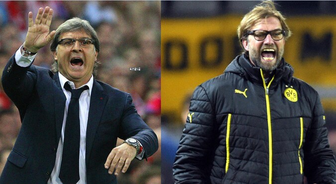 Gerardo Martino (links) en Jürgen Klopp.