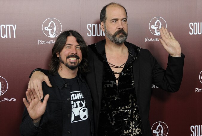 Dave Grohl en Krist Novoselic, de nog overblijvende leden van Nirvana.