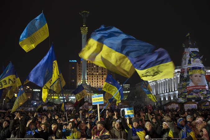 Pro-Europees protest in Kiev.