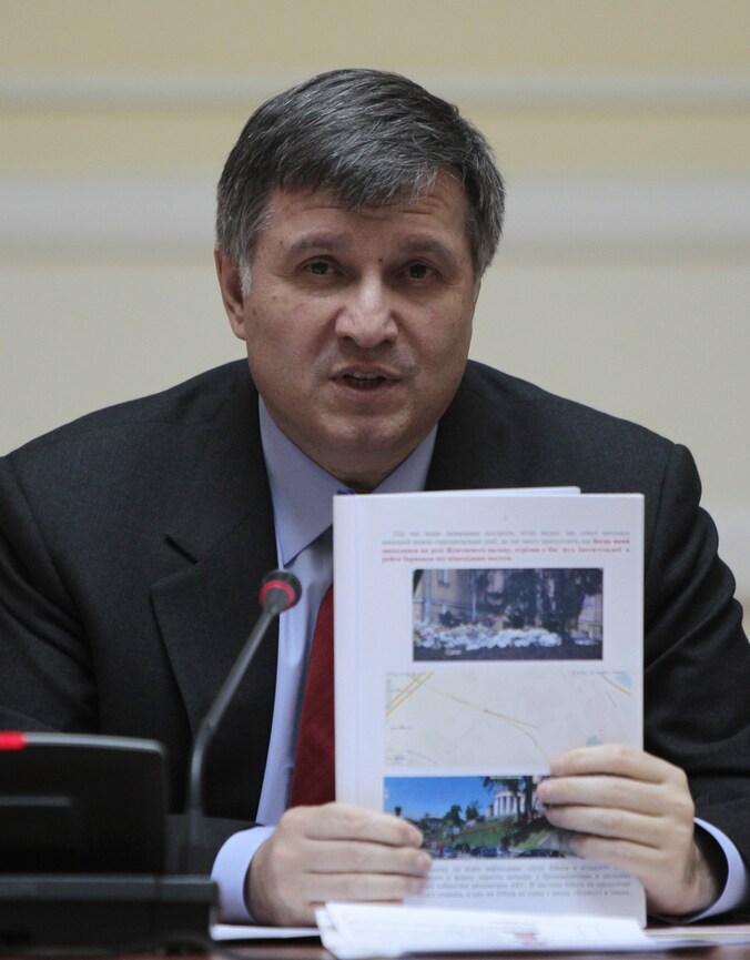De Oekraïense minister van Binnenlandse Zaken Arsen Avakov