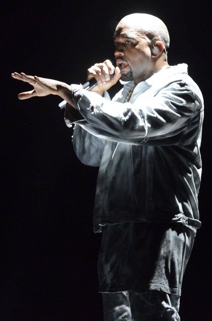 Kany West tijdens een optreden in San Francisco.