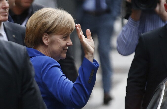 Angela Merkel in Milaan.