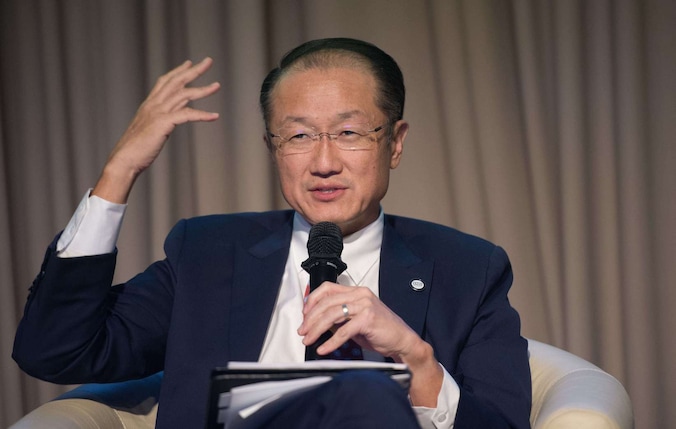 De voorzitter van de wereldbank Jim Yong Kim.