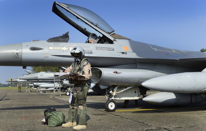 Archiefbeeld: Belgische F16-piloot keert terug van Operation Guardian Falcon in Afghanistan.