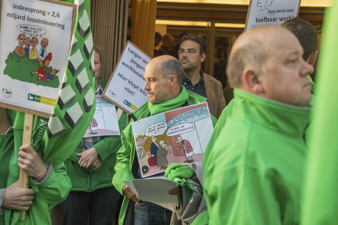 Eerder deze maand protesteerde het ACV in Brussel.