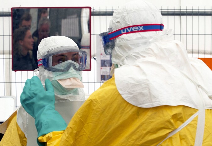 Het ebola-trainingscentrum in Brussel.