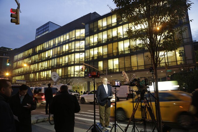 Het Bellevue-ziekenhuis in New York, waar Craig Spencer is opgenomen.