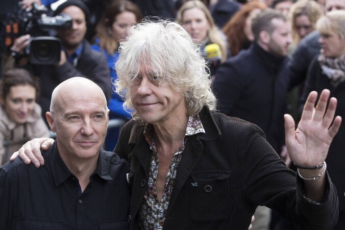 Midge Ure en Bob Geldof (rechts)