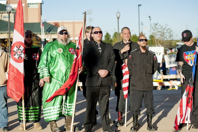 Leden van de Ku Klux Klan in Texas.