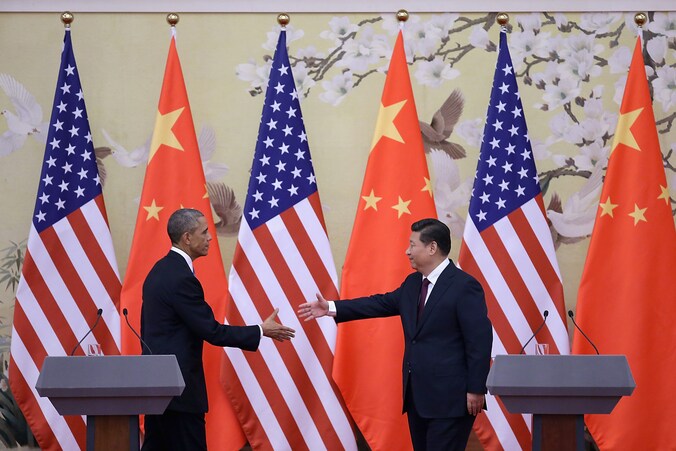 Barack Obama en Xi Jinping, respectievelijk president van Amerika en van China.