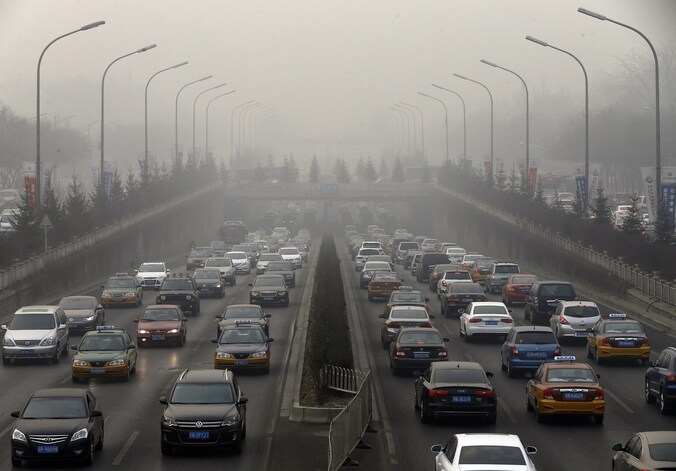 Verkeer in Peking (archiefbeeld).