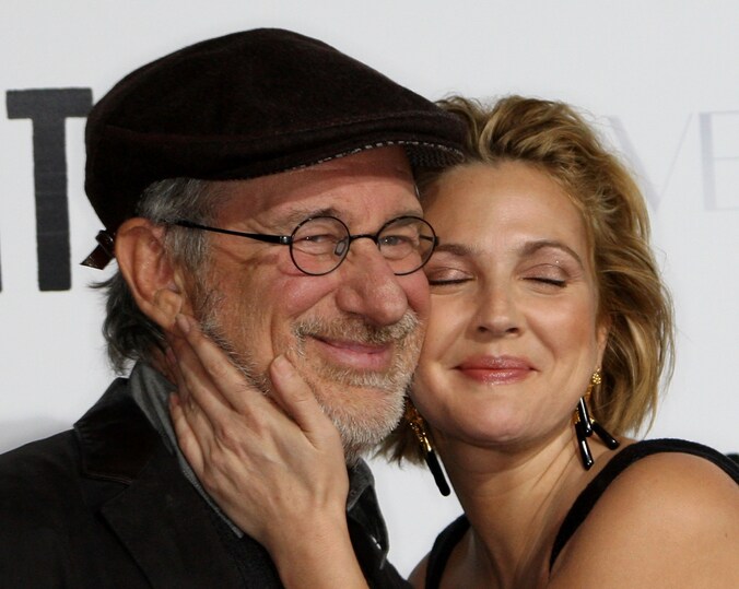 Steven Spielberg en Drew Barrymore.