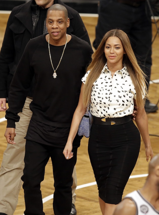 Jay-Z en Beyoncé woonden vorige week het NBA-treffen Brooklyn Nets - Cleveland Cavaliers bij in New York.