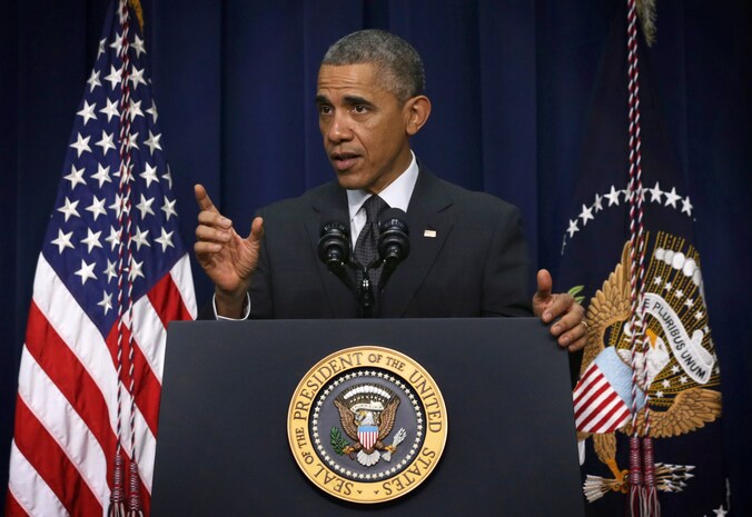 De Amerikaanse president Barack Obama
