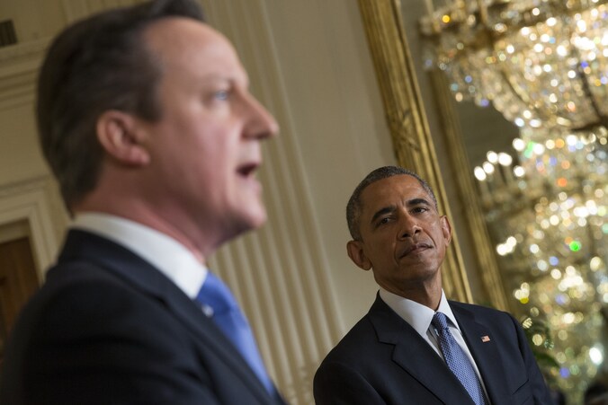 Cameron en Obama gaven een gezamenlijke persconferentie in het Witte Huis.