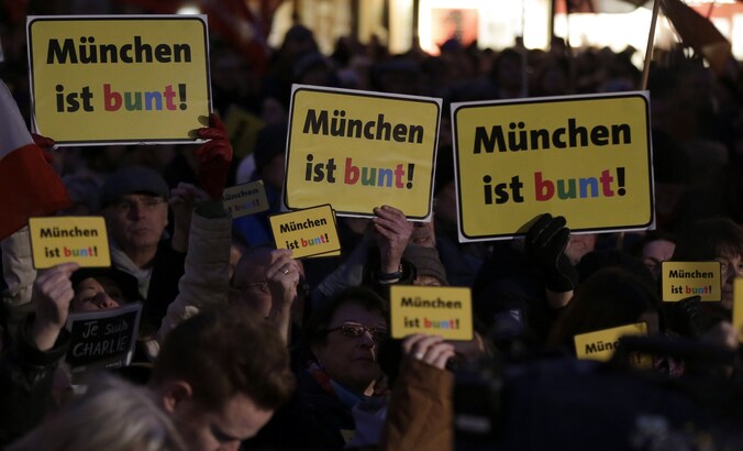 De groepering 'München is bunt' plant een tegenbetoging.