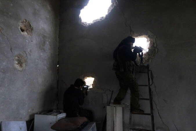 Syrische rebellen in Aleppo.