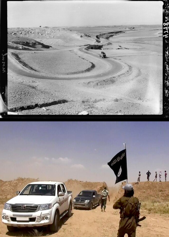 IS-strijders in juni 2014, toen de stad in handen viel van Islamitische Staat.
