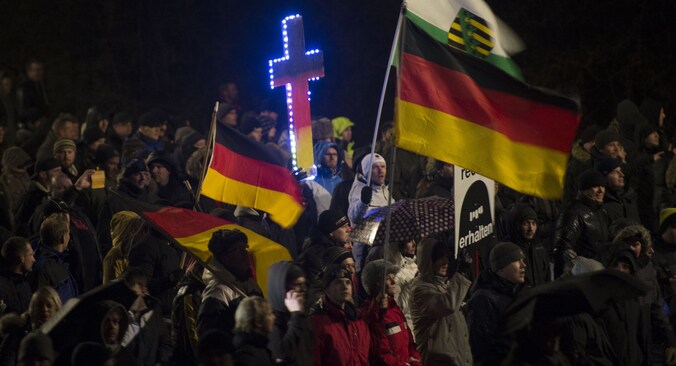 Een manifestatie van PEGIDA bracht op 5 januari heel wat anti-immigratiebetogers op de been in Dreesden.