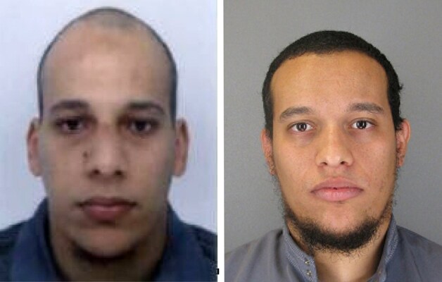 De twee hoofdverdachten; broers Cherif (32) en Said Kouachi (34).