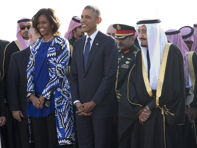 Barack en Michelle Obama op staatsbezoek in Saoedi-Arabië