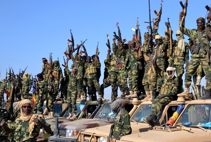 Tsjadische militairen in Nigeria.