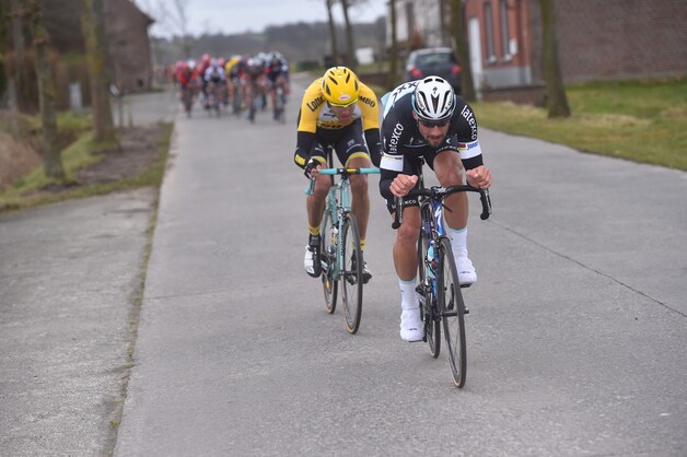 Tom Boonen voerde de forcing op weg naar de Oude Kwaremont.