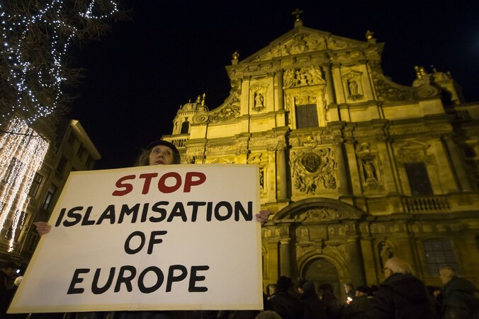 Pegida in Antwerpen op 2 maart.