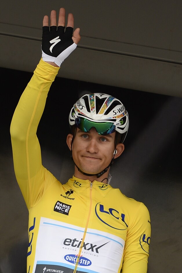 Michal Kwiatkowski blijft leider.
