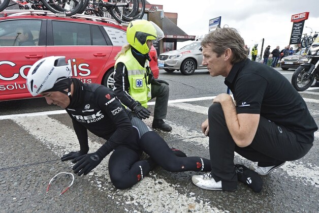 Giacomo Nizzolo is hersteld na zijn val in Dwars door Vlaanderen.