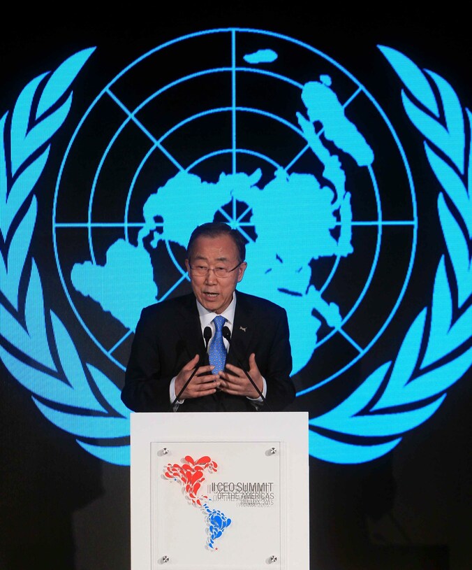 Secretaris-generaal van de VN, Ban Ki-Moon.