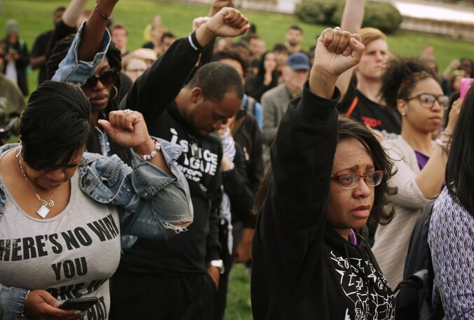 Activisten tijdens een rally voor het Capitool in Washington vorige week.