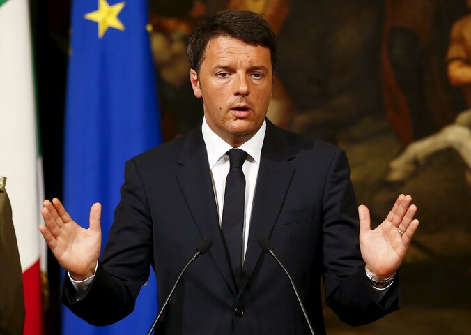 De Italiaanse premier Matteo Renzi
