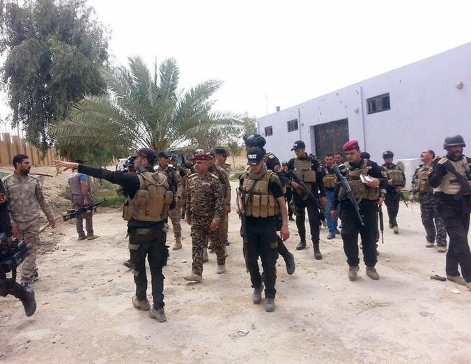 Irakese troepen in Ramadi.