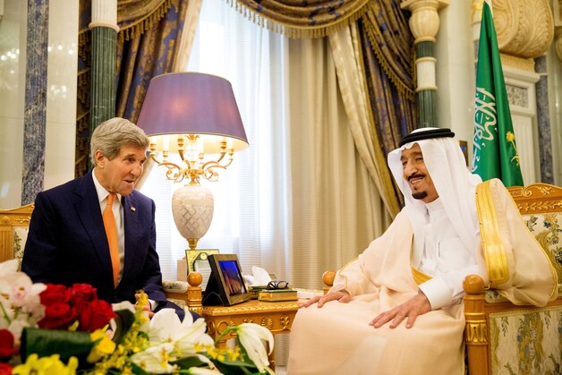 John Kerry en koning Salman.