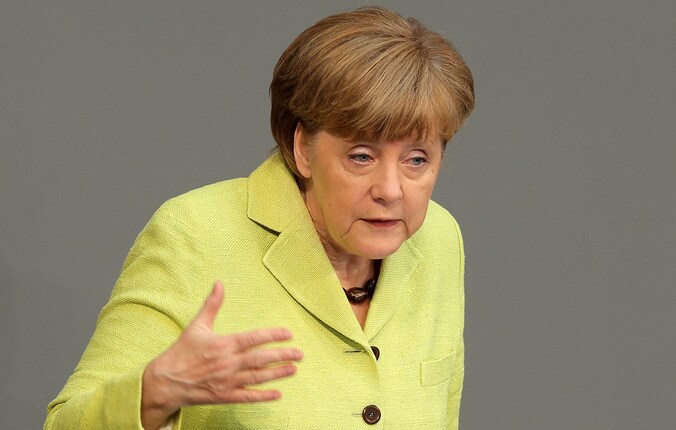De Duitse bondskanselier Angela Merkel is streng voor Rusland.