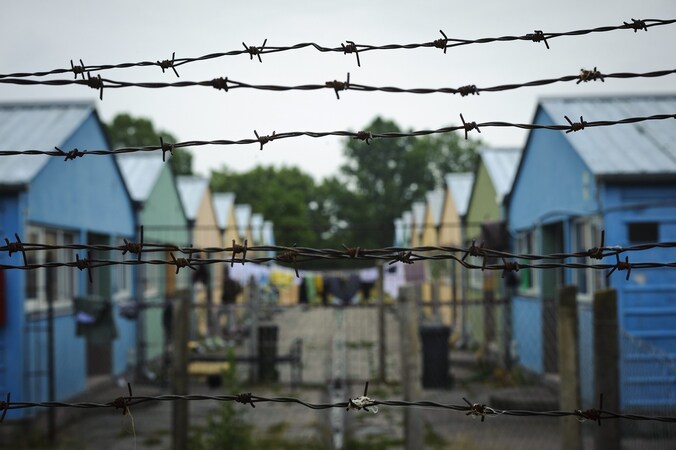 Een opvangcentrum voor migranten in Hongarije