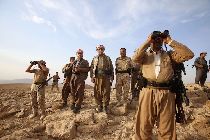 Peshmerga-strijders in Makhmur. (Archiefbeeld)