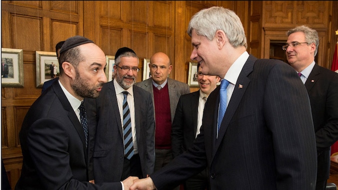 Steve Maman met de Canadese premier Stephen Harper.