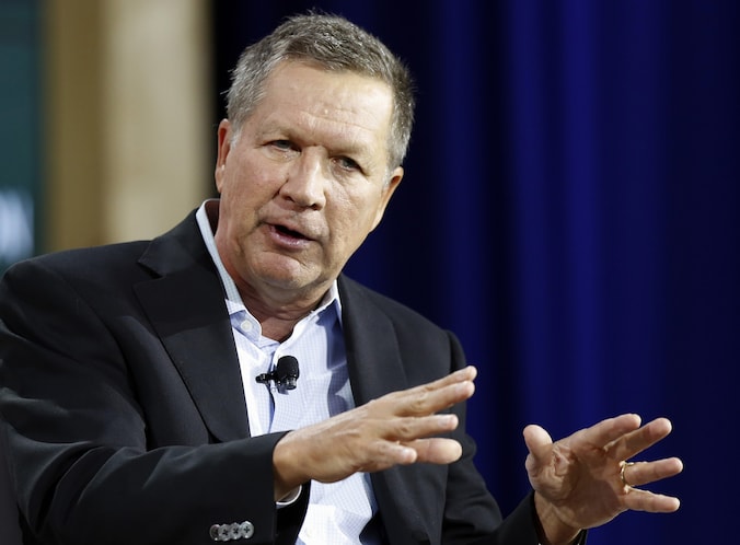 De Republikeinse presidentskandidaat John Kasich