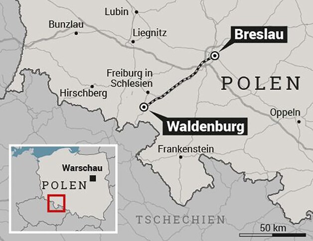 De regio rond Waldenburg in Polen.