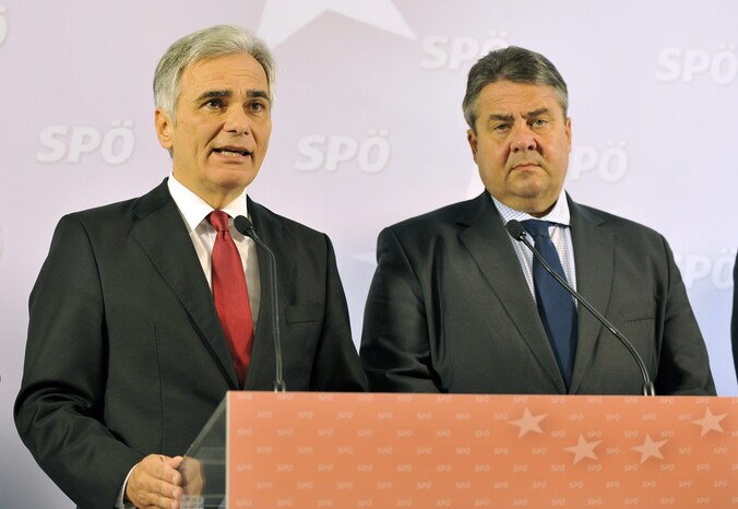 Werner Faymann en Sigmar Gabriel.