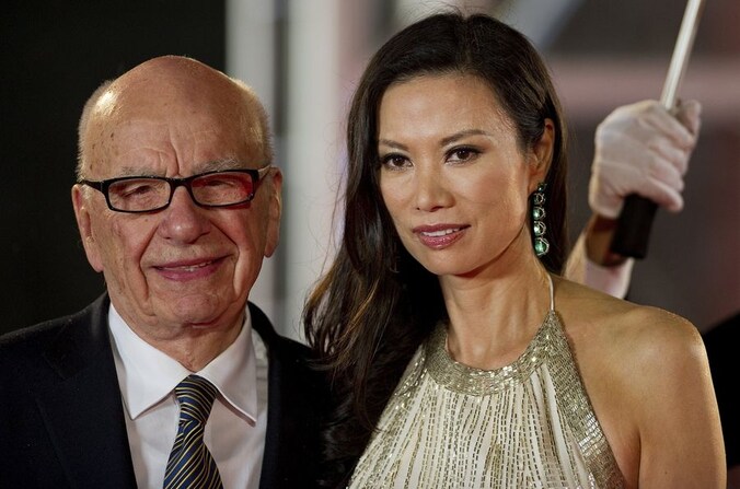 Rupert Murdoch en zijn vrouw Wendi Deng.