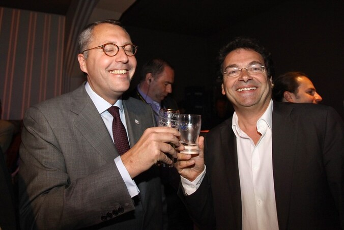 Modrikamen (l) en Aernoudt in betere tijden.