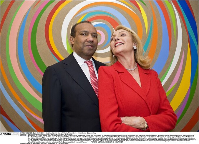 Prins al-Senussi samen met zijn tweede vrouw.
